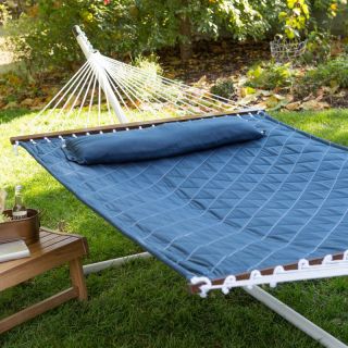  Island Bay 13 ft. Diamond Stitch Quilted Hammock   Navy Multicolor  