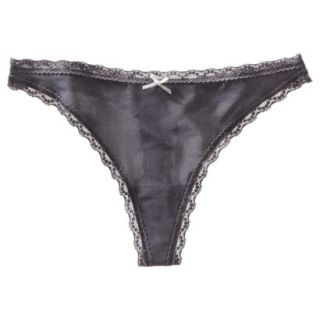 Gilligan & OMalley Womens Lace Micro Thong   Bankers Gray L