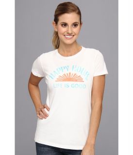 Life is good LIG Creamy Tee Womens Short Sleeve Pullover (White)
