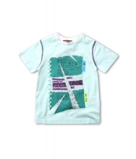 Roberto Cavalli Kids Y88111 Y9150 Graphic Tee Boys T Shirt (Green)
