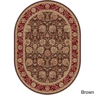 Rhythm 105332 Transitional Area Rug (6 7 X 9 6 Oval) (Varies based on option selectedSecondary Colors Green, brown, red, blueShape OvalTip We recommend the use of a non skid pad to keep the rug in place on smooth surfaces.All rug sizes are approximate.