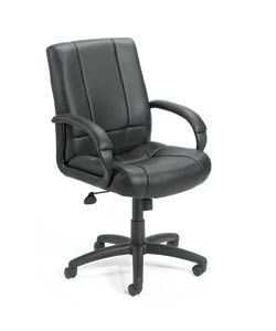 Black Vinyl Mid back Executive Chair (20 W x 24 HSeat height 20   23.5 adjustable heightOverall Dimensions 27 W x 31 D x 40   43.5 adjustable heightPlease note orders of 4 or more chairs will ship with a freight carrier, and are not traceable via UPS. 