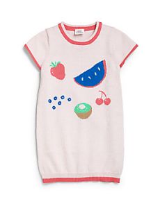 Egg Baby Toddler & Little Girls Fruit Sweater Dress   Light Pink