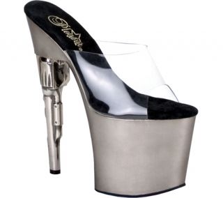 Womens Pleaser Bond Girl 701   Clear/Pewter Costume Shoes