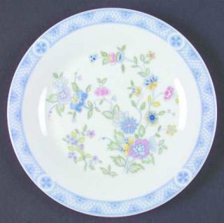 Royal Doulton Coniston Bread & Butter Plate, Fine China Dinnerware   Blue Floral