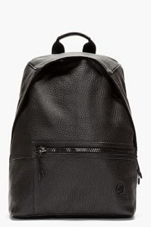 Mcq Alexander Mcqueen Black Grained Leather Backpack