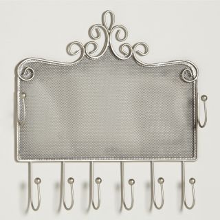 Pewter Wall Jewelry Holder with Hooks   World Market