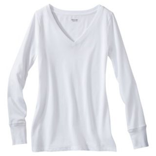 Mossimo Supply Co. Juniors Long Sleeve V Tee   Fresh White XS(1)