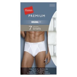 Hanes Premium Mens 7pk Classic Briefs   White   XXL