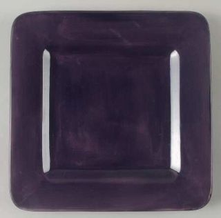  Purple Square Salad Plate, Fine China Dinnerware   All Purple,Undecorat