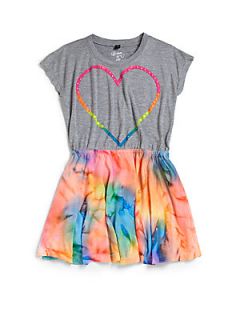 Flowers by Zoe Toddlers & Little Girls Rainbow Heart Dress   Color