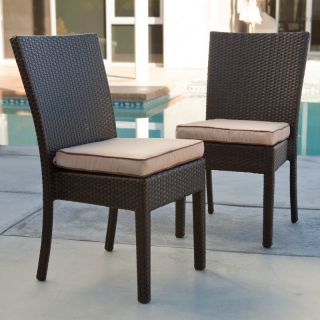  Coral Coast Vallejo All Weather Wicker Dining Chair   Set of 2