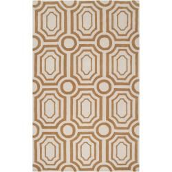 Angelohome Hand tufted Gold Hudson Park Polyester Rug (5 X 76)