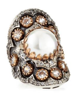 Crystal Pearl Ring