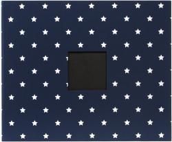 Patterned D ring Album 12x12 navy Stars