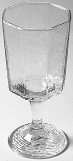 Libbey   Rock Sharpe Facets Clear Water Goblet   Clear, Textured, Multisided Bow