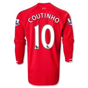 Warrior Liverpool 13/14 COUTINHO LS Home Soccer Jersey