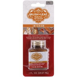 Brush N Leaf Antique Gold Craft Paint (Antique GoldWorks on metal, glass, wood, plastic, and paper macheDries quickly to a durable finishAvailable in a 1 ounce bottle )