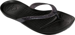 Womens Crocs Really Sexi Glitter Flip   Black/Black Casual Shoes