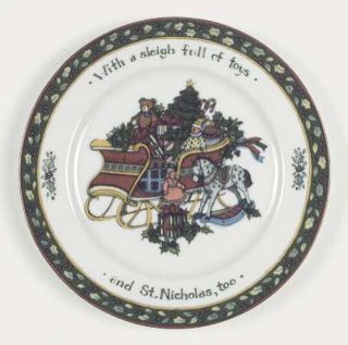 International Christmas Story Salad Plate, Fine China Dinnerware   Porcelain,Sus