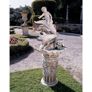 Design Toscano Young Poseidon Sculptural Fountain Multicolor   KY21065