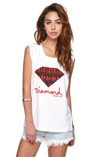 Womens Diamond Supply Co Tee   Diamond Supply Co Logo Muscle T Shirt