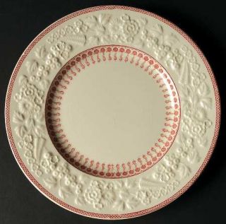George Jones Sheridan Luncheon Plate, Fine China Dinnerware   Embossed Rim,Pink