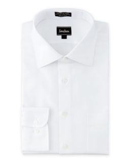 Non Iron Classic Fit Dobby Dress Shirt, White