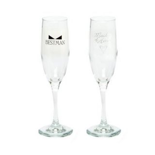 Maid of Honor and Best Man Champagne Flutes