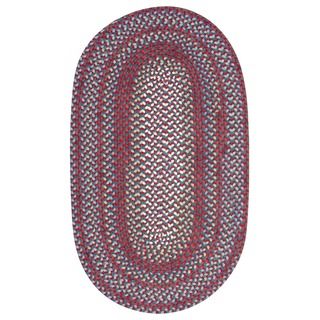 Braided Cape Cod Americana Wool Blend Oval Rug (7 X 9)