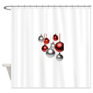  Beautiful red and silver christmas  Shower Curtain  Use code FREECART at Checkout