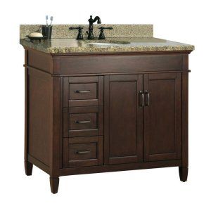 Foremost ASGAQD3722D Ashburn 37 Vanity with Left Drawers & Granite Top