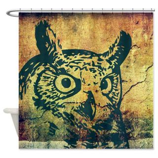  Rustic Grunge Owl Shower Curtain  Use code FREECART at Checkout
