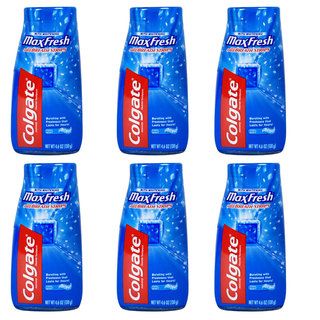 Colgate Maxfresh Whitening Cool Mint Fluoride Toothpaste With Mini Breath Strips (pack Of 6) (4.6 ouncesQuantity Six (6) Targeted area Toothpaste We cannot accept returns on this product.Due to manufacturer packaging changes, product packaging may vary 