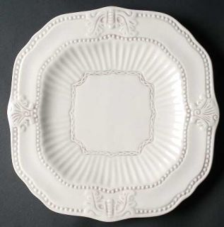 American Atelier Baroque Ivory Dinner Plate, Fine China Dinnerware   All Ivory,E