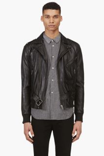 Surface To Air Black Leather Quilted Justice Edition Gaspard Jacket