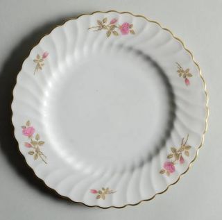 Syracuse Courtship Salad Plate, Fine China Dinnerware   Berkeley, Pink Roses W/G