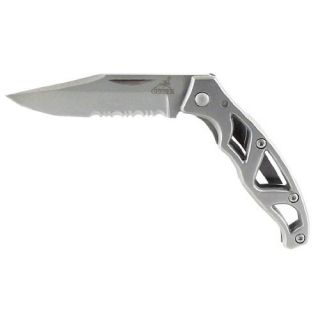 Gerber Knives 2248484 Mini Paraframe Folding Knife, Stainless Steel Serrated Edge