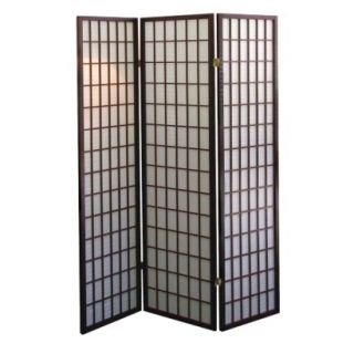 Room Partition 3 Panel Room Divider   Red Brown (Cherry)