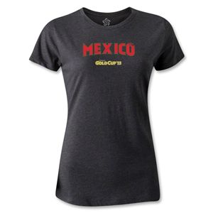 hidden CONCACAF Gold Cup 2013 Womens Mexico T Shirt (Dark Gray)