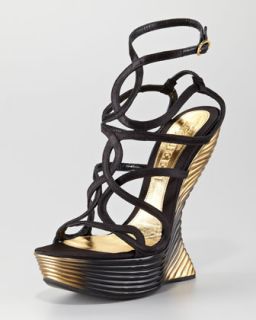 Wave Strappy Wedge Sandal
