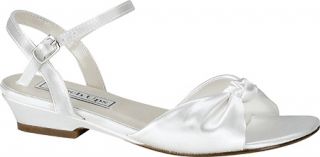 Girls Touch Ups Abigail   White Satin Sandals