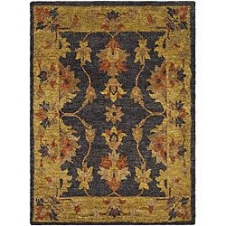 Hand knotted Heirloom Charcoal Jute Rug (26 X 8)