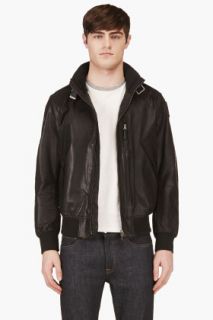 Parajumpers Black Leather Passport Jacket