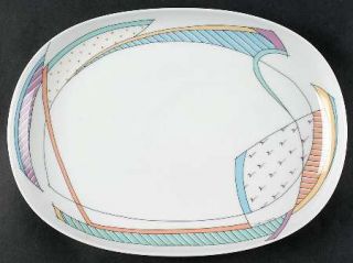 Rosenthal   Continental New Wave 13 Oval Serving Platter, Fine China Dinnerware