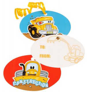 Construction Pals Gift Tags