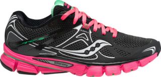 Womens Saucony Mirage 4   Black/Vizipink/Green Running Shoes