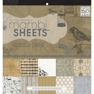 Mambi Sheets Specialty Cardstock 12x12 48/sheets birdcage Vintage