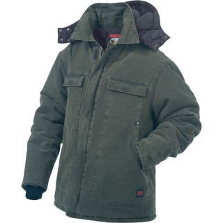 Tough Duck Washed Polyfill Parka with Hood   XL, Moss